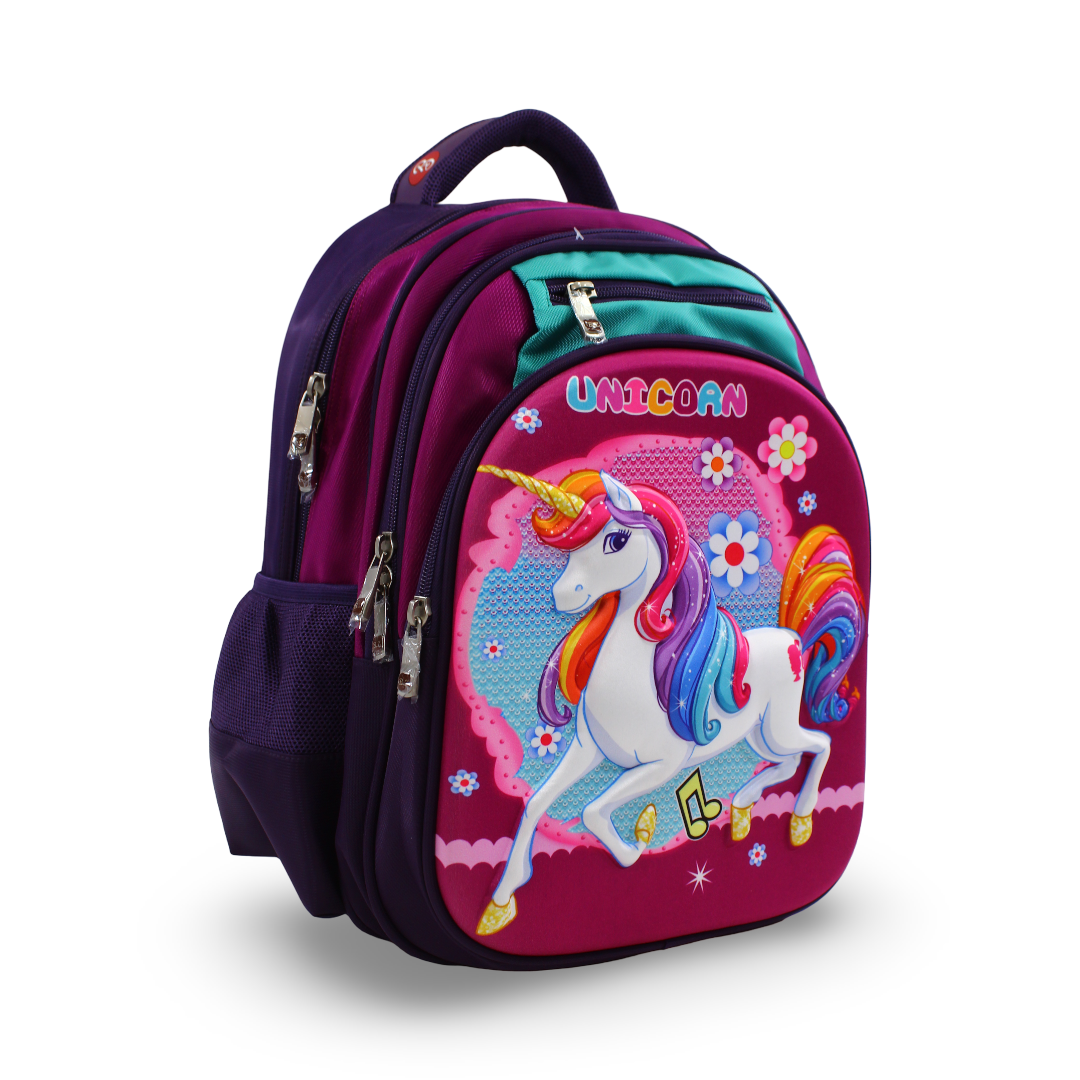 BZ Unicorn Backpack 16.5 Inches – Purple & Fuchsia