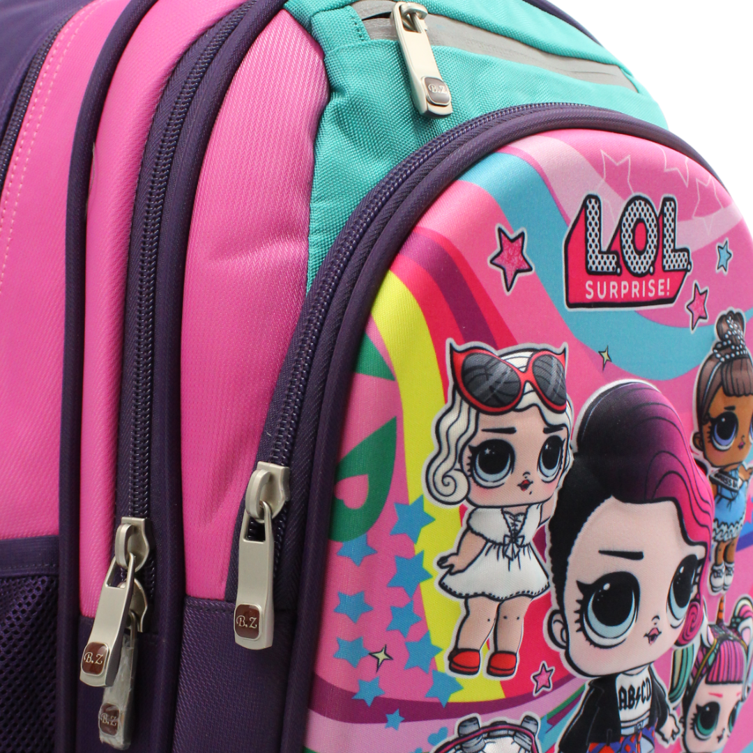 BZ LOL Trolley Bag 15 Inches – Purple & Pink