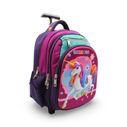 BZ Unicorn Trolley Bag 15 Inches – Purple & Fuchsia