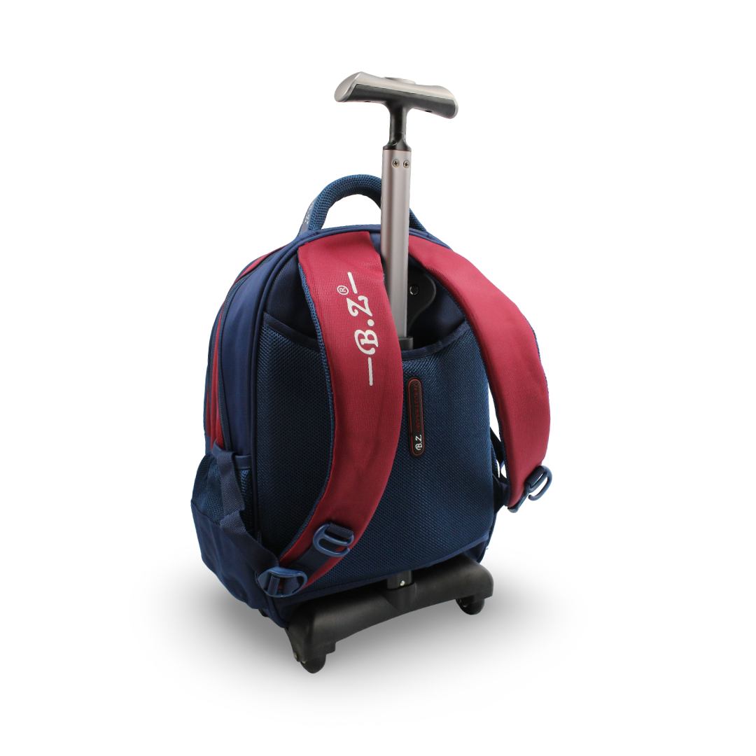 BZ Super-Man & Batman Trolley Bag 15 Inches – Burgundy & Navy