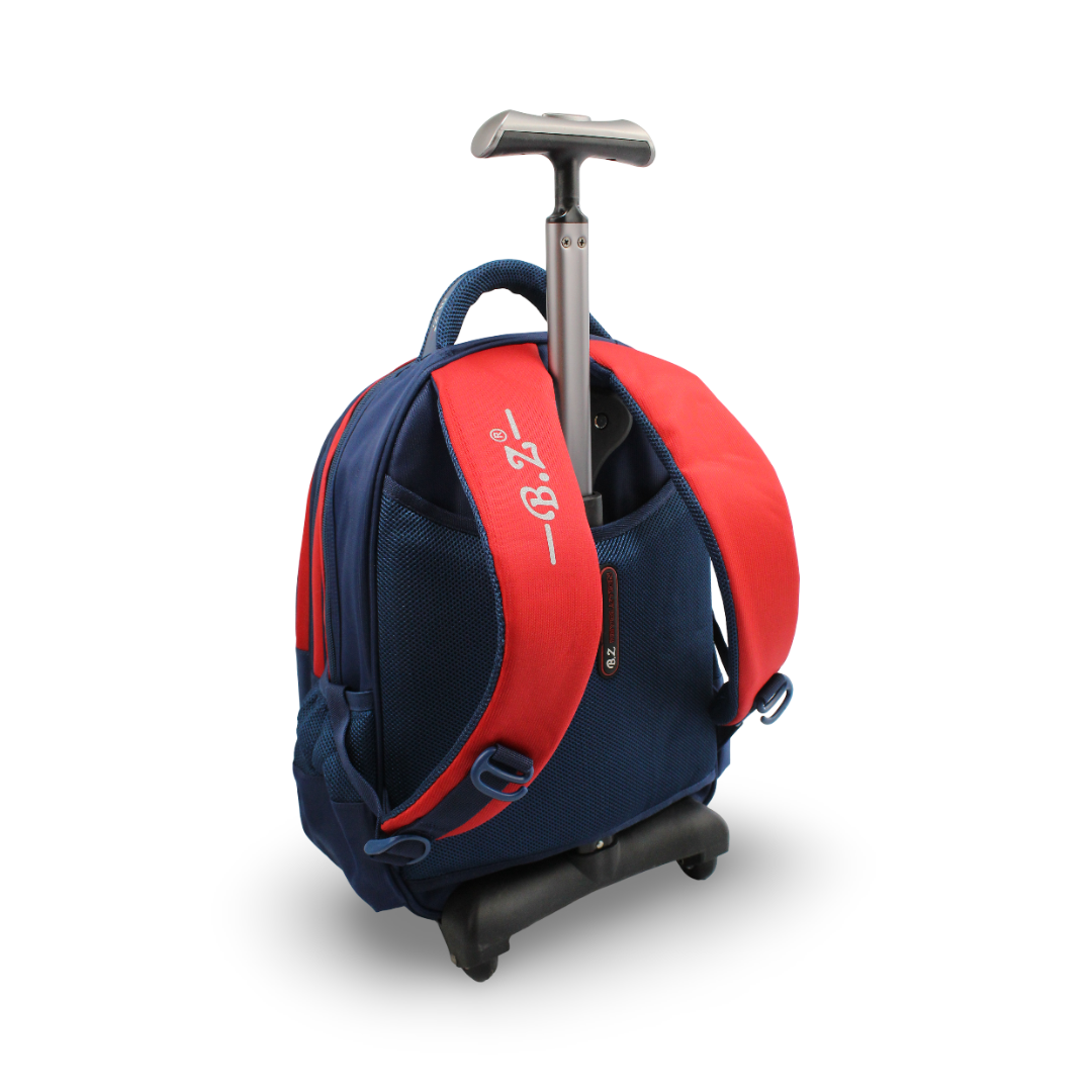 BZ Cars Trolley Bag 15 Inches – Red & Navy