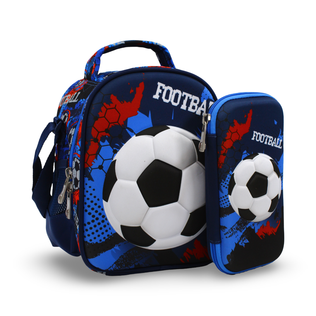 BZ Football School Set (Lunch Bag + Pencil Case) – Navy