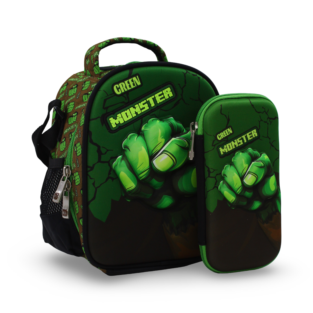 BZ Hulk's Hand School Set (Lunch Bag + Pencil Case) – Green