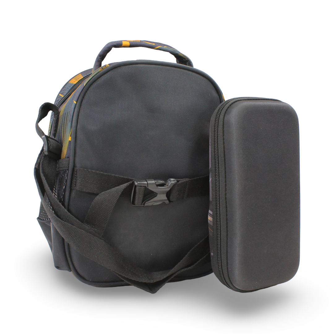 BZ Mecha Warrior School Set (Lunch Bag + Pencil Case) – Black