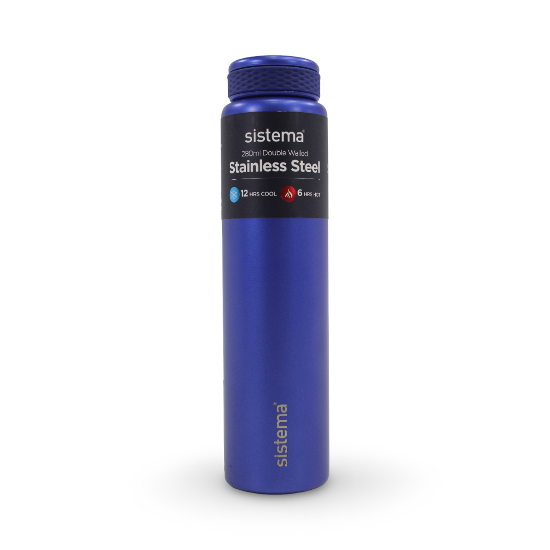 Sistema Stainless Steel Water Bottle 280ml – Blue