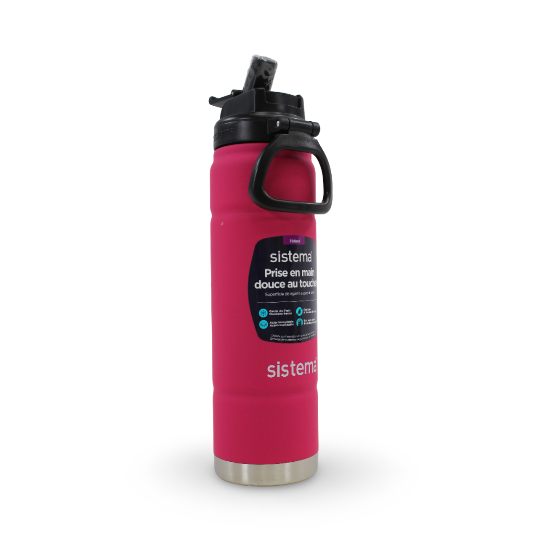 Sistema Hydrate Stainless Steel Water Bottle 700ml – Fuchsia