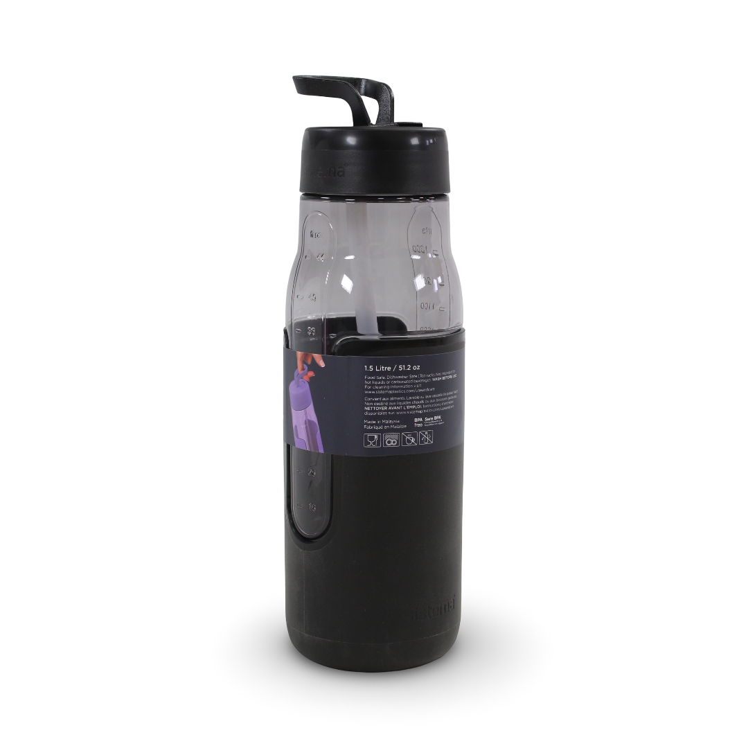 Sistema Flip Sipper Water Bottle 1.5ml – Black