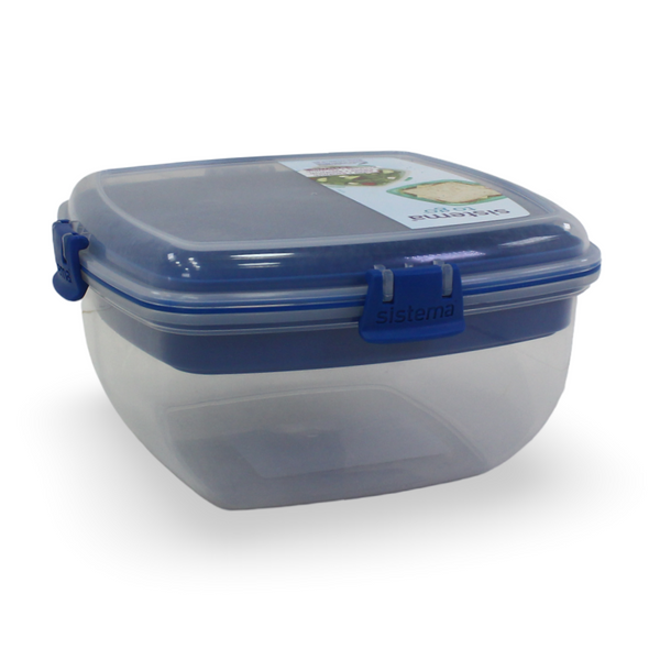 Sistema To Go Salad + Sandwich Food Storage 1.63L – Blue