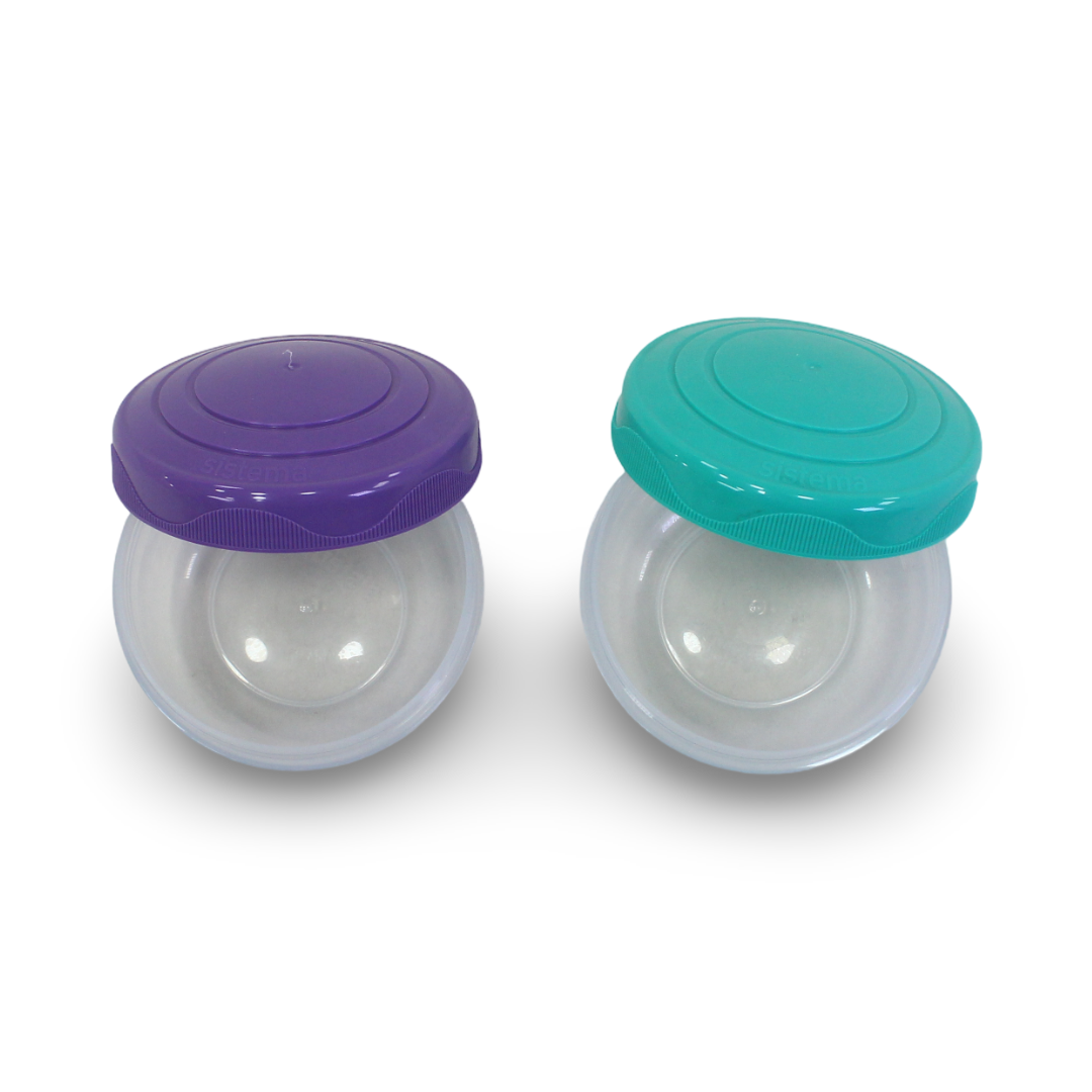 Sistema To Go Portion Pod Small Food Storage 210ml – Purple & Aqua