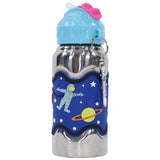 Stainless Steel Slide Out Straw Bottle 400ml (Space)