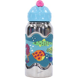 Stainless Steel Slide Out Straw Bottle 400ml (Under The Sea)