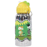 Stainless Steel Slide Out Straw Bottle 400ml (Wild Life) - Ourkids - OKO