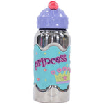 Stainless Steel Slide Out Straw Bottle 400ml (Princess) - Ourkids - OKO