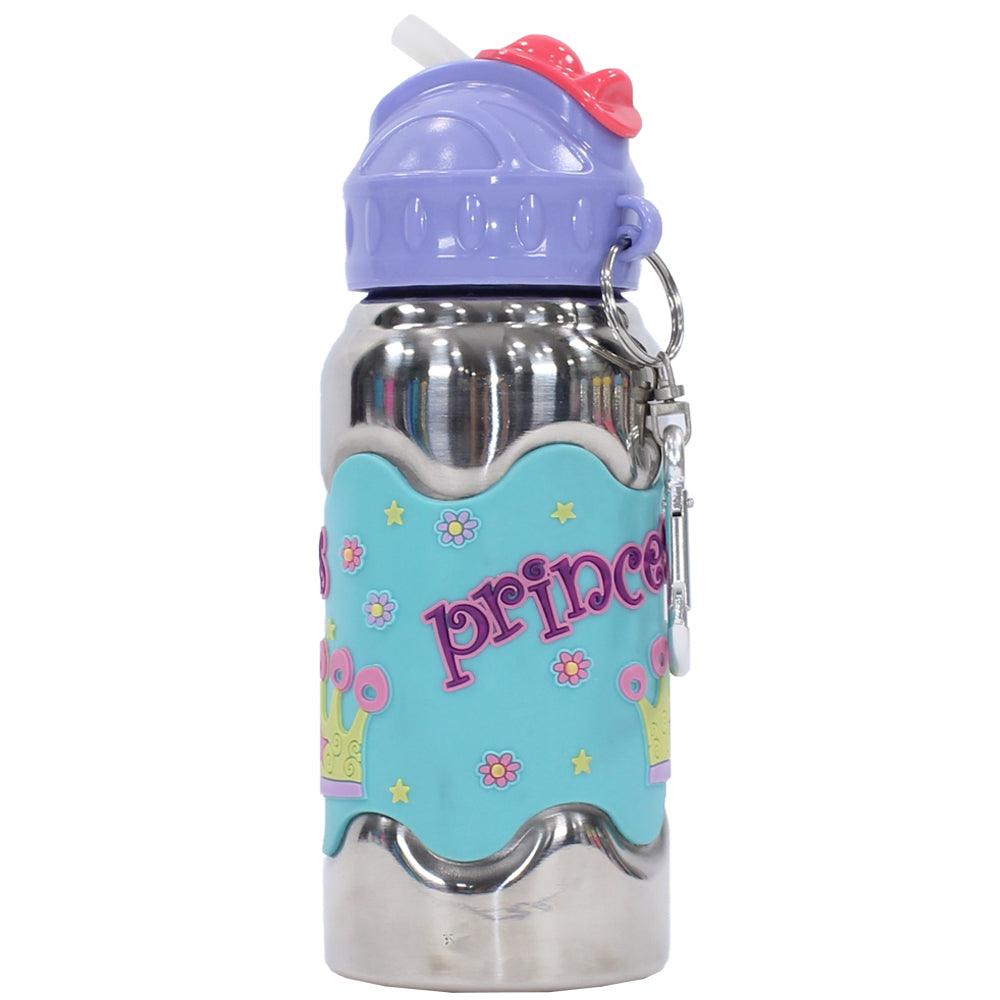 Stainless Steel Slide Out Straw Bottle 400ml (Princess) - Ourkids - OKO