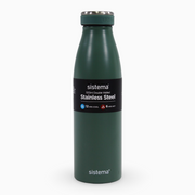 Sistema Stainless Steel Water Bottle – Olive Green