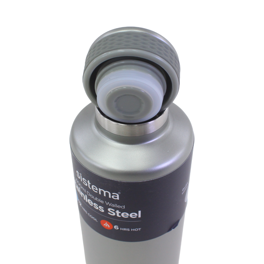 Sistema Chic Stainless Steel Insulated Bottle 600ml – Grey