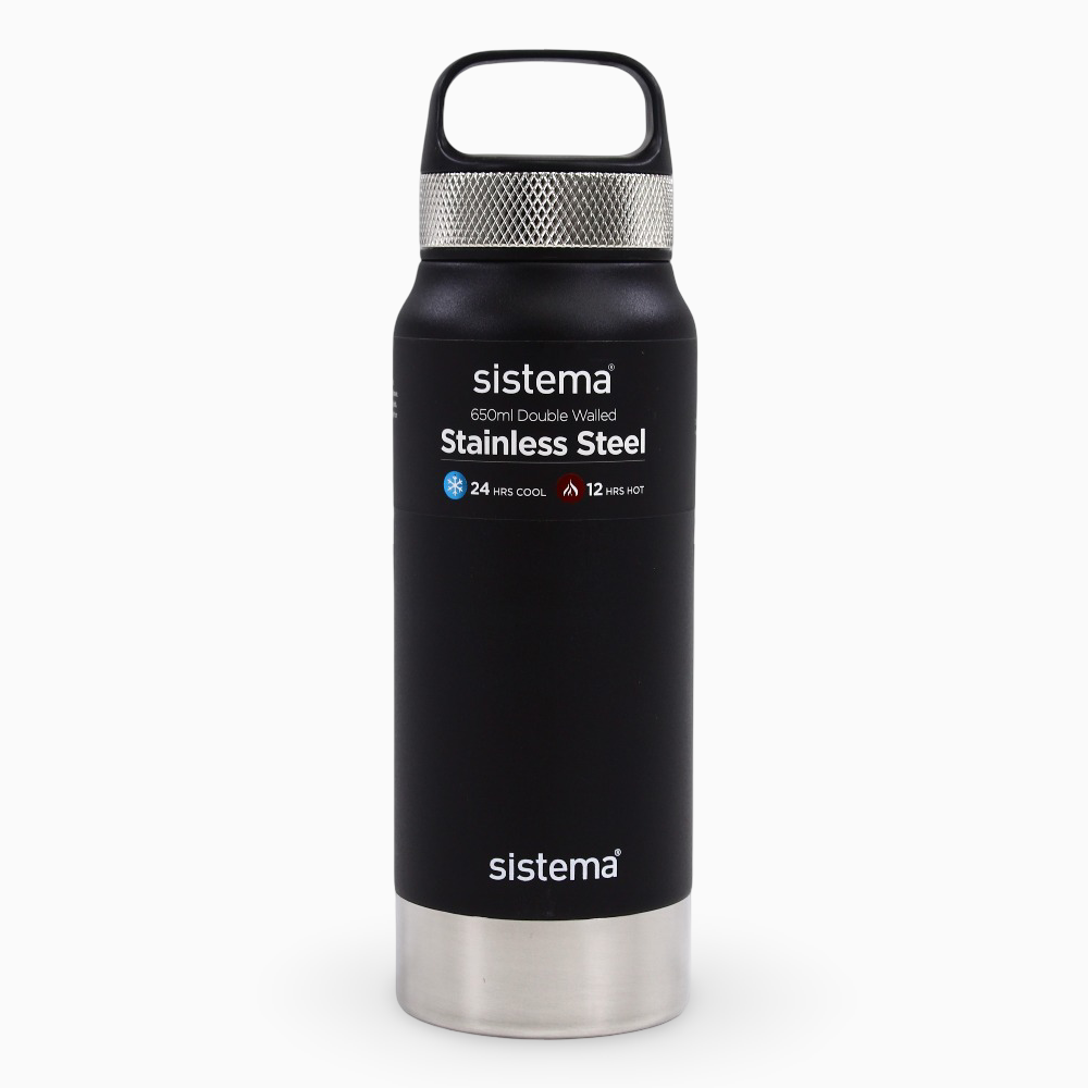 Sistema Stainless Steel Water Bottle – Black