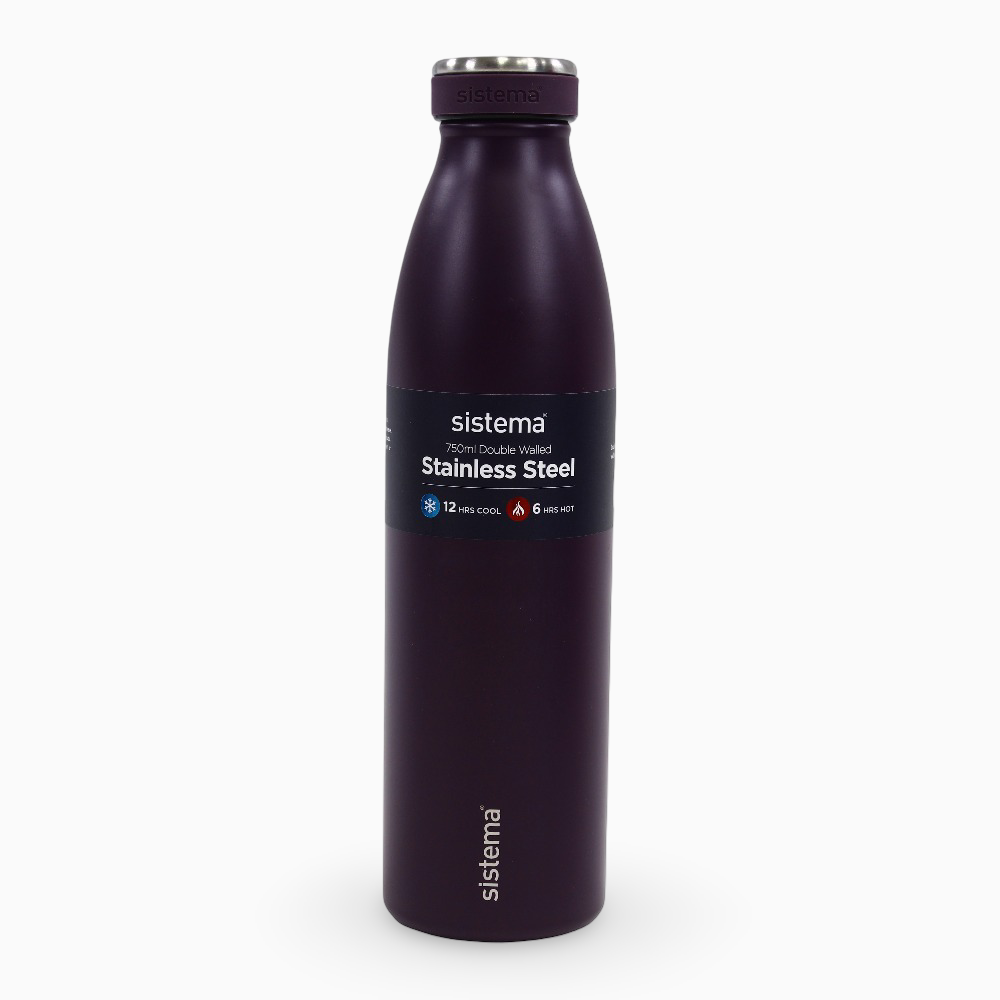 Sistema Stainless Steel Water Bottle – Purple