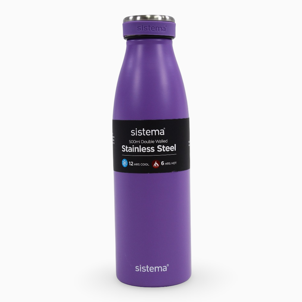 Sistema Stainless Steel Insulated Bottle – Purple