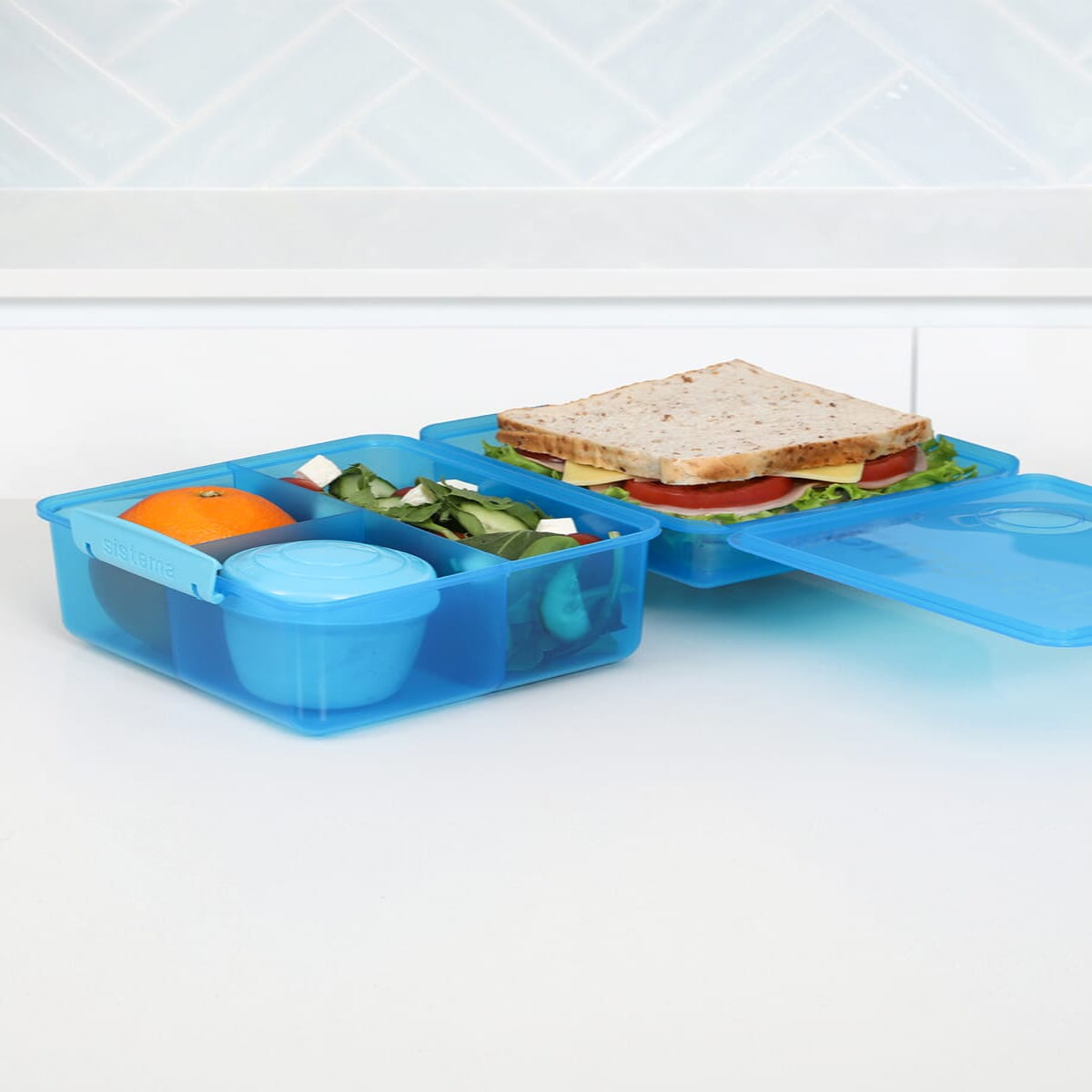 Sistema Plastic Lunch Box Blue- 2L