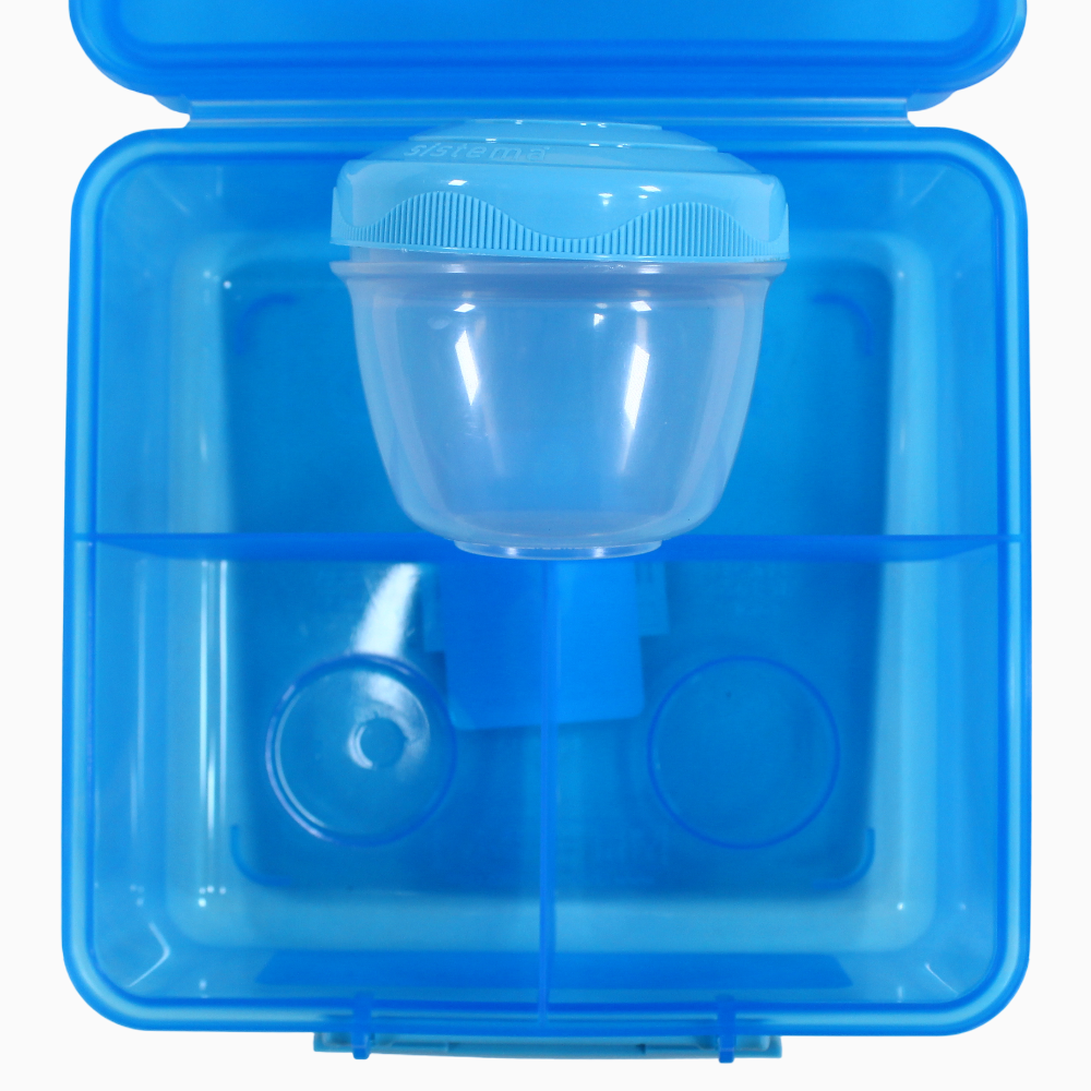 Sistema Plastic Lunch Box Blue- 2L