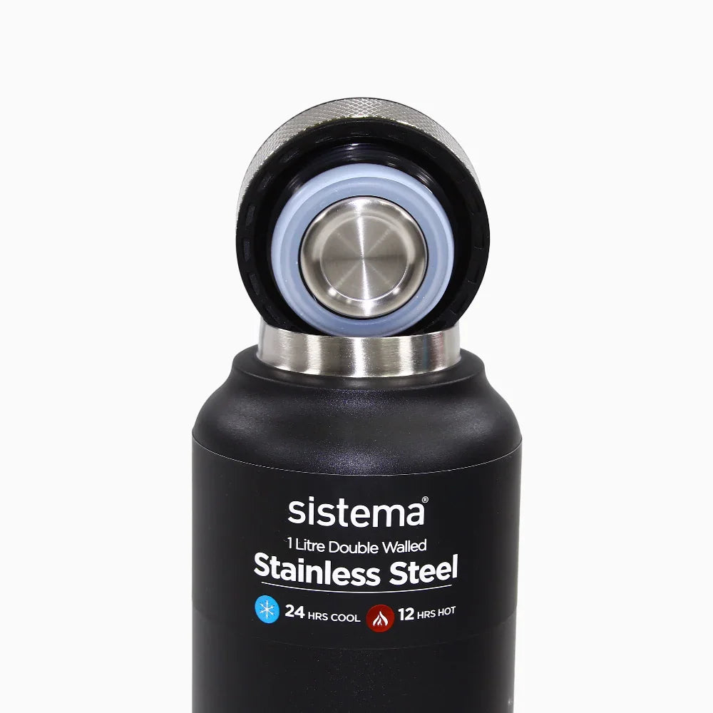 Sistema Stainless Steel Insulated Bottle – Black