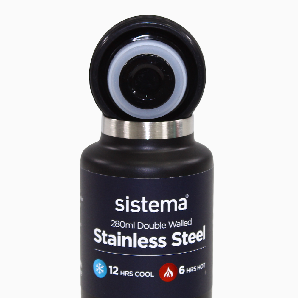 Sistema Stainless Steel Insulated Bottle – Black