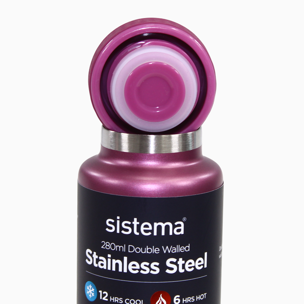 Sistema Stainless Steel Insulated Bottle – Maroon