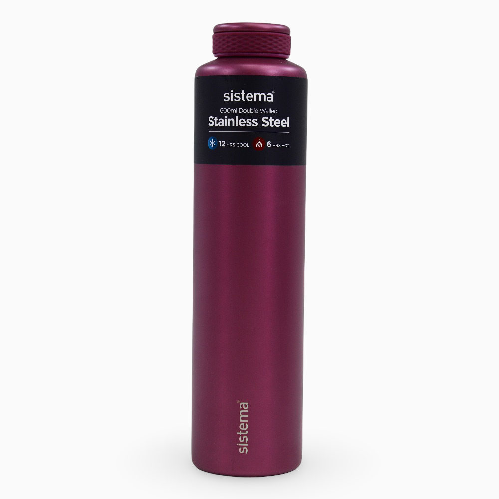 Sistema Stainless Steel Insulated Bottle – Maroon