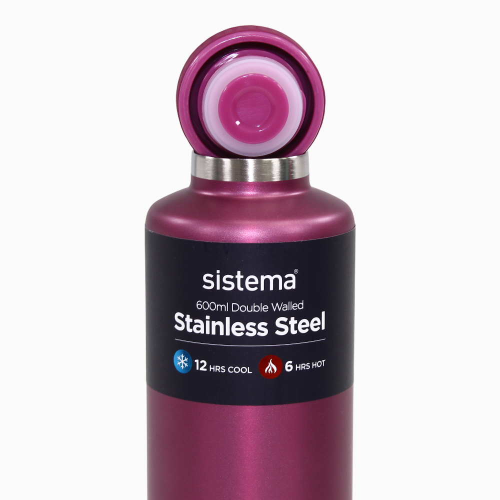 Sistema Stainless Steel Insulated Bottle – Maroon