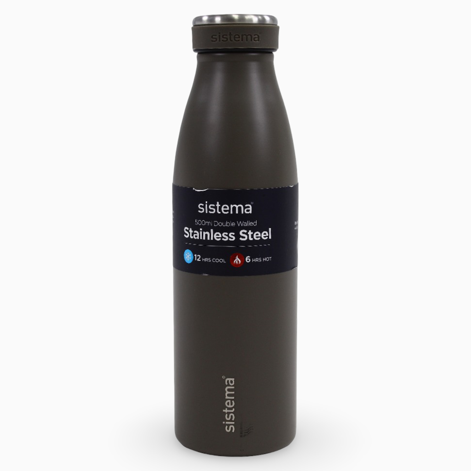 Sistema Stainless Steel Insulated Bottle – Grey