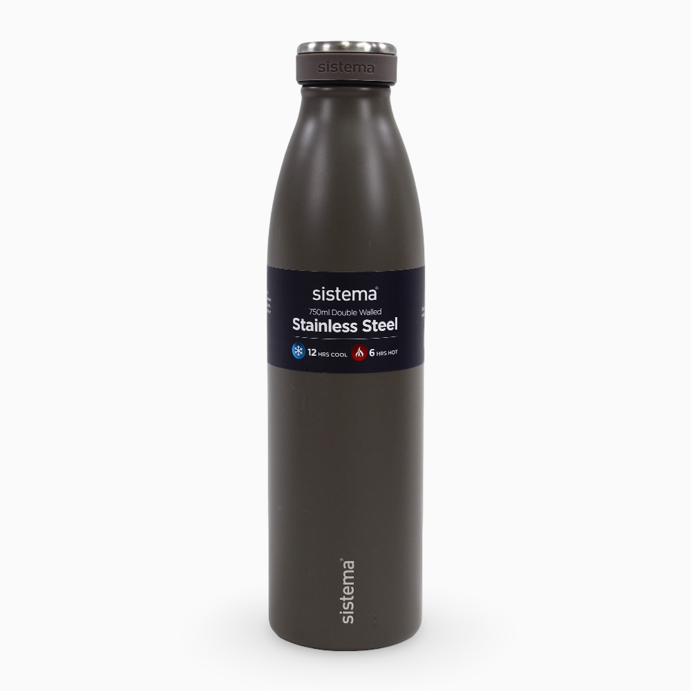 Sistema Stainless Steel Insulated Bottle – Grey