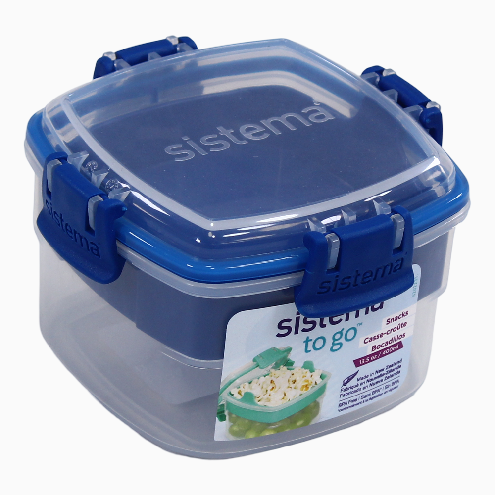 Sistema Lunch Box 400ml – Clear & Navy