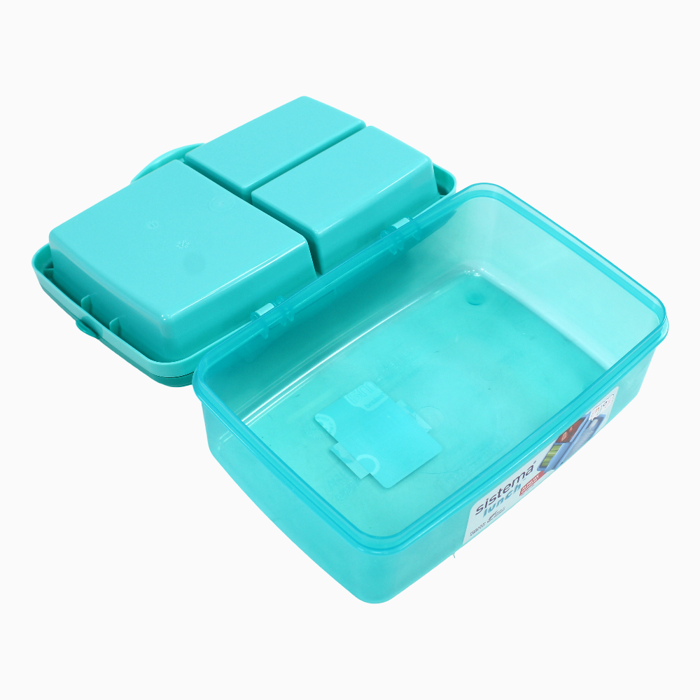 Sistema Slimline Quaddie Lunch Box 1.5L – Aqua