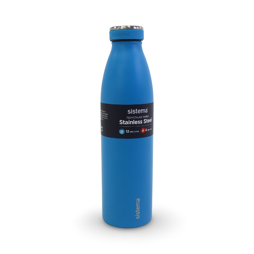 Sistema Hydrate Stainless Steel Water Bottle 750ml – Light Blue