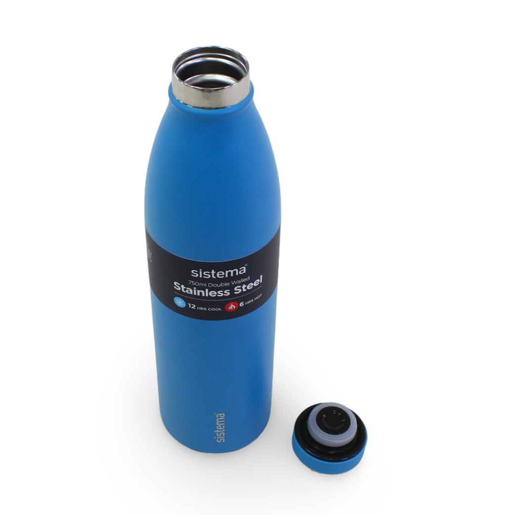 Sistema Hydrate Stainless Steel Water Bottle 750ml – Light Blue