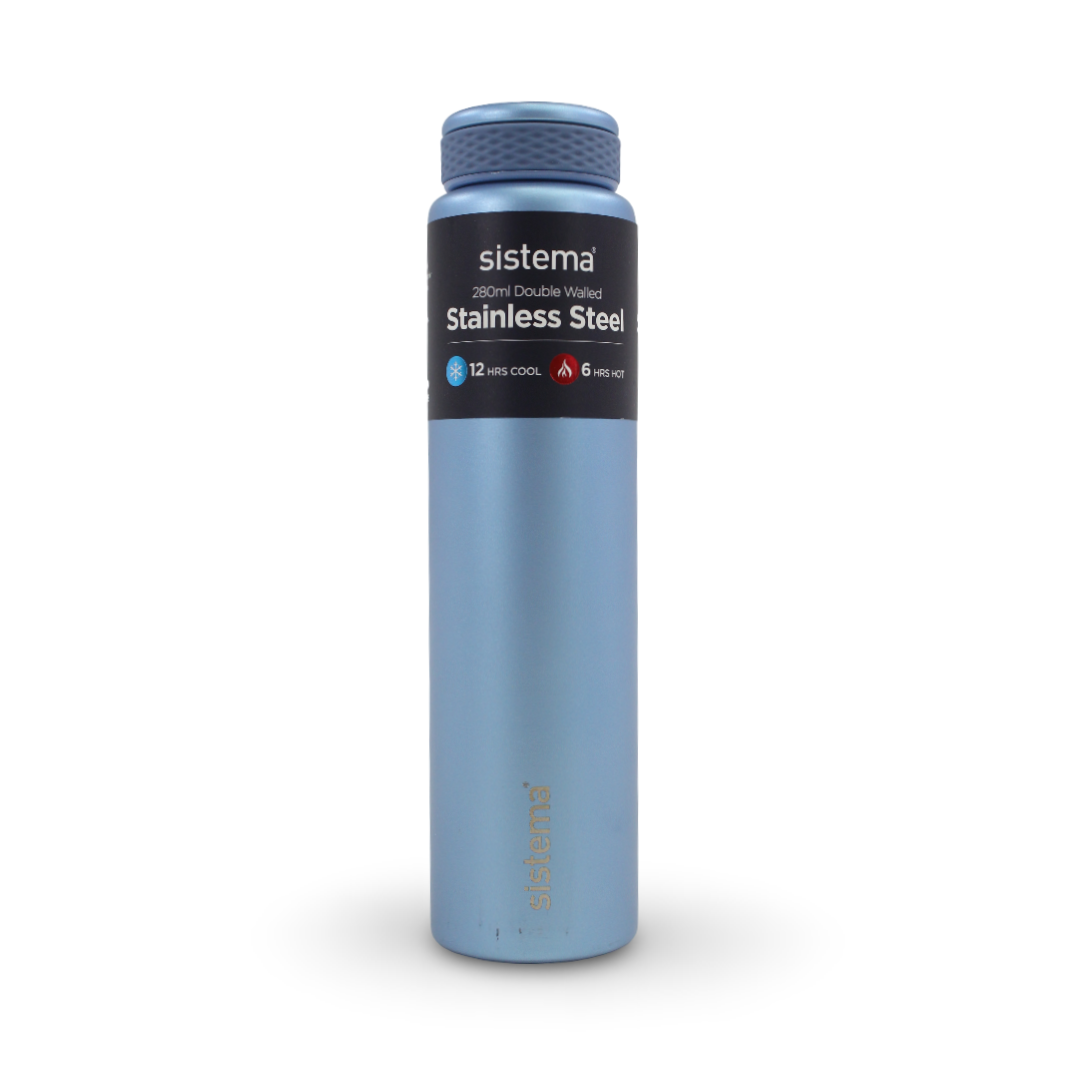 Sistema Chic Stainless Steel Bottle 280ml – Baby Blue