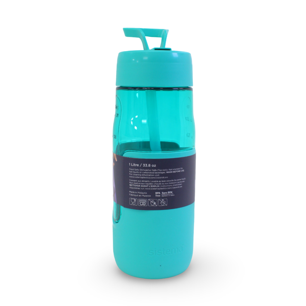 Sistema Hydrate Flip Sipper Insulated Water Bottle 1L – Turquoise