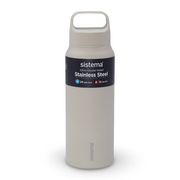 Sistema Double Walled Stainless Steel Water Bottle – Beige (650ml)