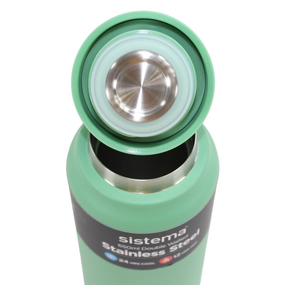 Sistema Double Walled Stainless Steel Water Bottle – Mint ( 650ml )