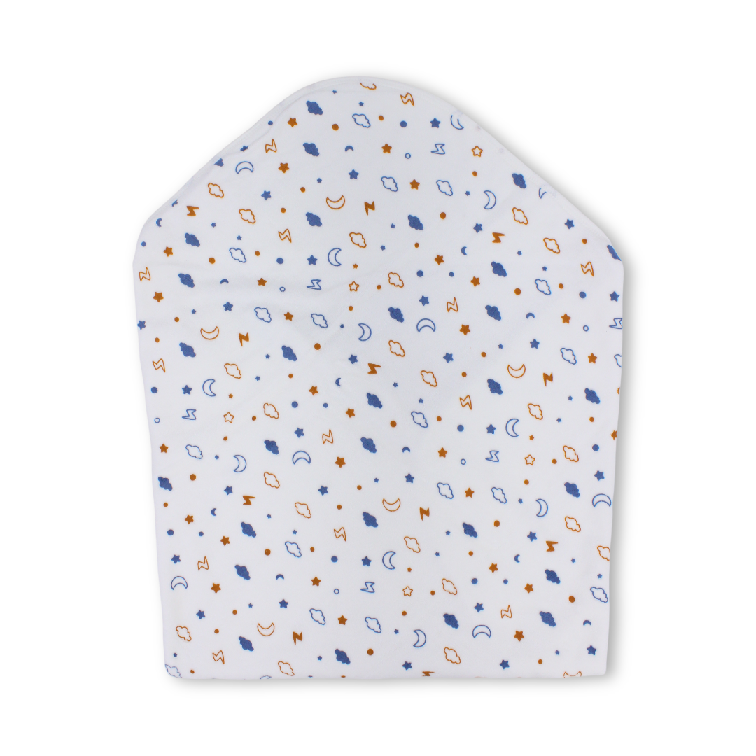 Cotton Baby Blanket – Off-White with "Best Friends" Print