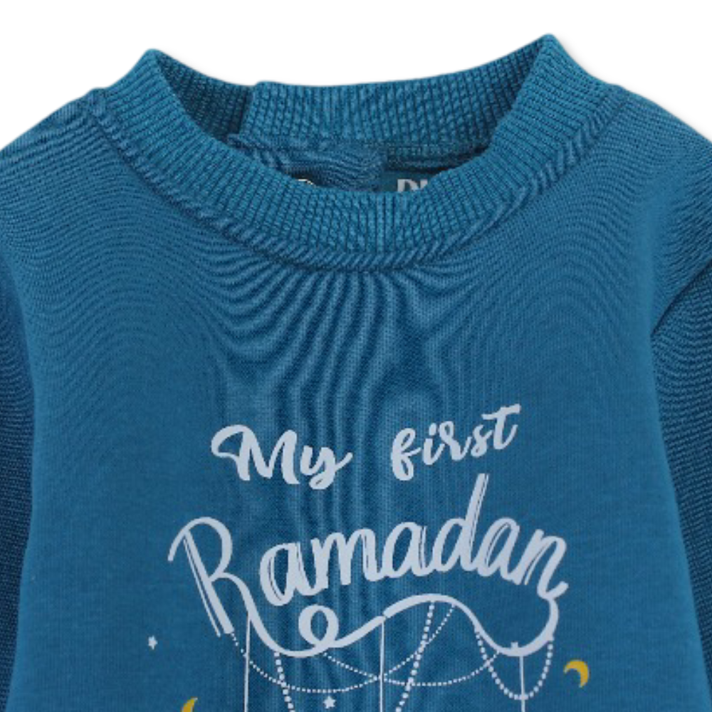 Unisex Baby Cotton Footless Onesie - Festive Ramadan Print