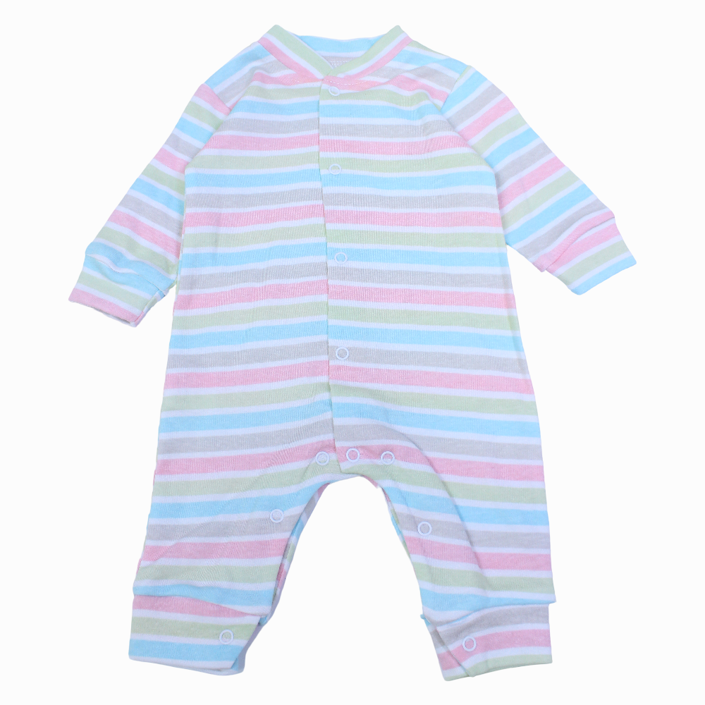 Unisex Striped Cotton Footless Onesie