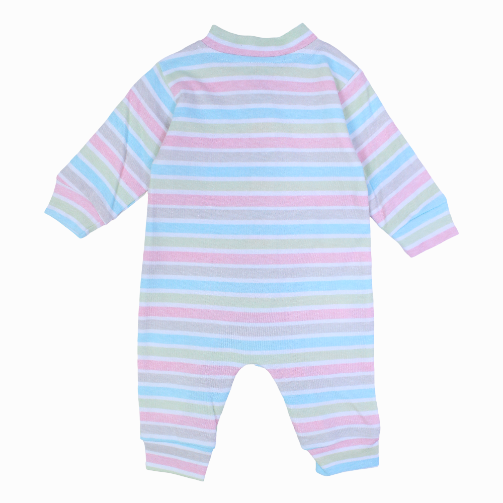 Unisex Striped Cotton Footless Onesie