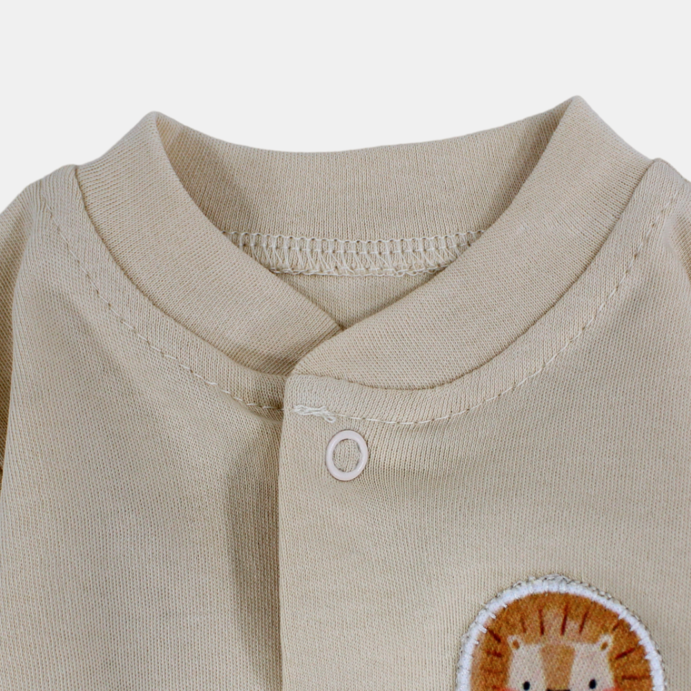 Baby Boys' Cotton Long-Sleeved Footless Onesie