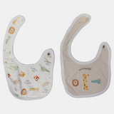 Baby Boys' Cotton Bibs – Set of 2