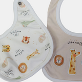 Baby Boys' Cotton Bibs – Set of 2