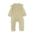 Baby Girls Cotton Baby Footie – Bows Design