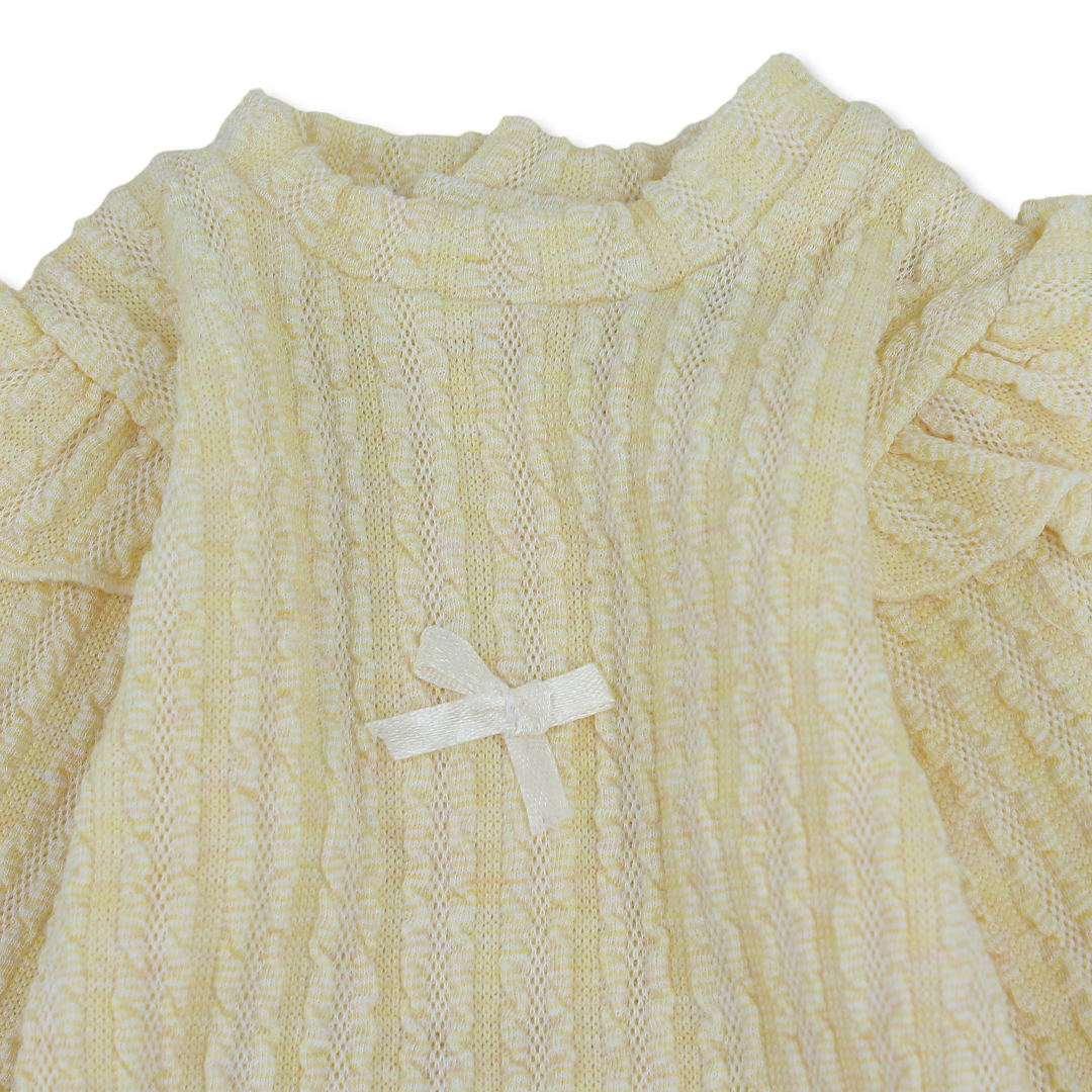 Baby Girls Cotton Baby Footie – Bows Design