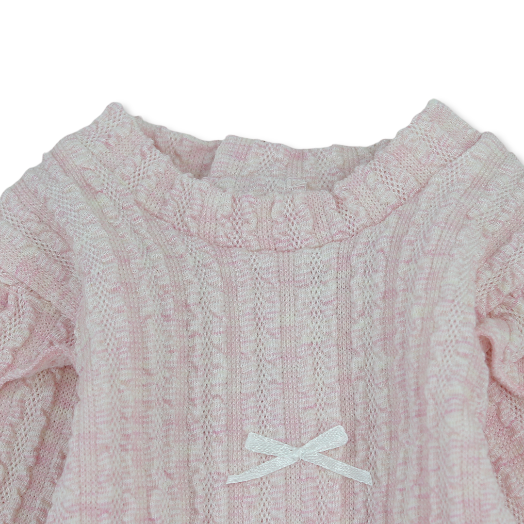Baby Girls Cotton Baby Footie – Bows Design